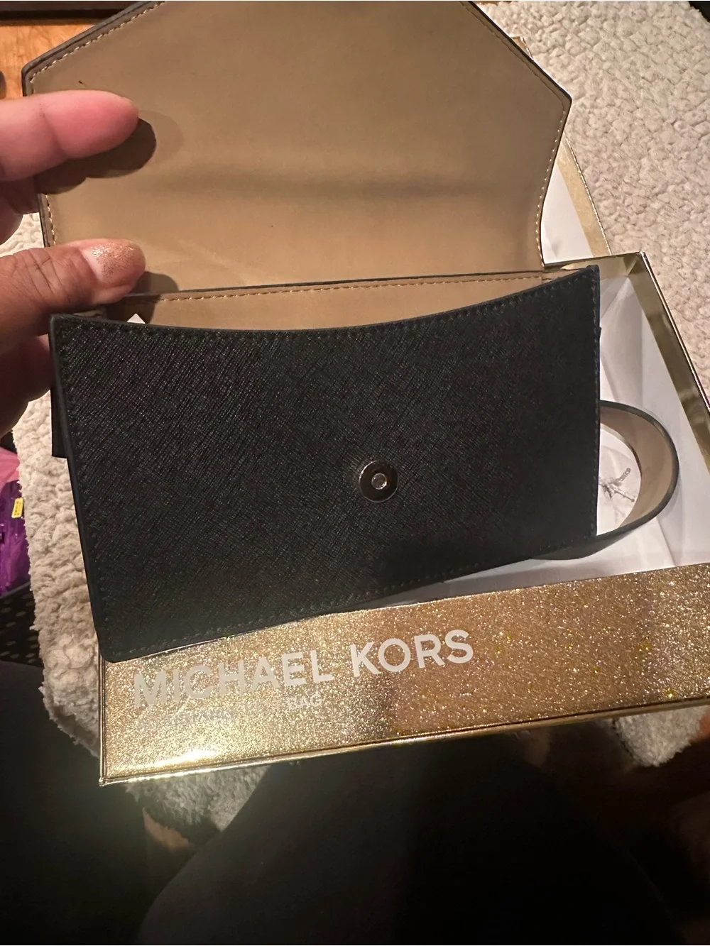 Michael Kors black envelope